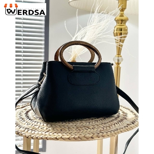کیف دستی زنانه با دسته چوبی شرینگ کد 1840