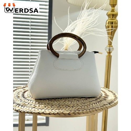 کیف دستی زنانه با دسته چوبی شرینگ کد 1840