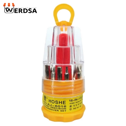 مجموعه 16 عددی پیچ گوشتی ساعتی Hoshe مدل AJ 6016