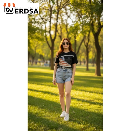 تیشرت آستین کوتاه طرح دار Convers