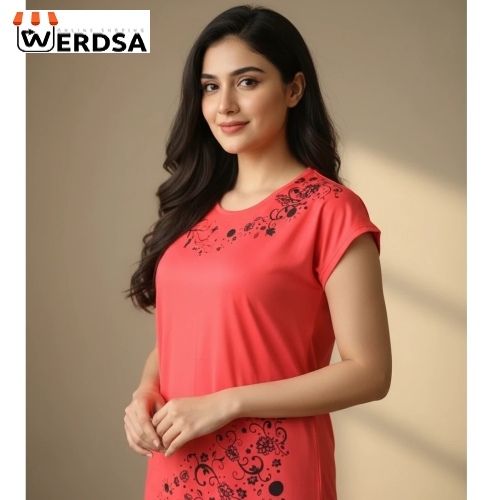 تیشرت سرخود زنانه راحتی بسیار زیبا با رنگ بندی مدل S10