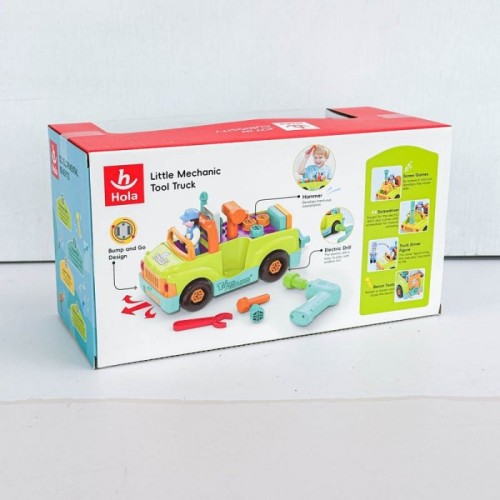 اسباب بازی کامیون ابزار هولی تویز Huile Toys رنگ سبز کد 6109