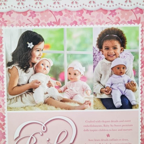 عروسک دخترانه نوزادی لباس سفید BABY SO SWEET کد 7023281