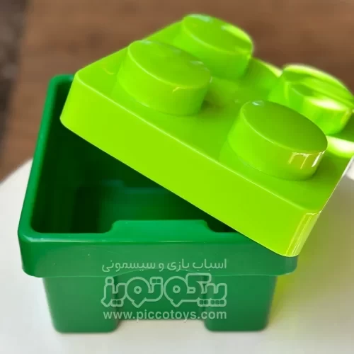 باکس اسباب بازی طرح لگو رنگ سبز