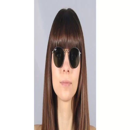عینک آفتابی RayBan 3447 029 Round Gunmetal Green Classic G 15 - Image 6