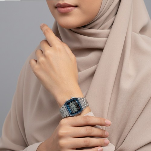 ساعت کاسیو دیجیتال A159W فلزی تک زنانه - Image 4