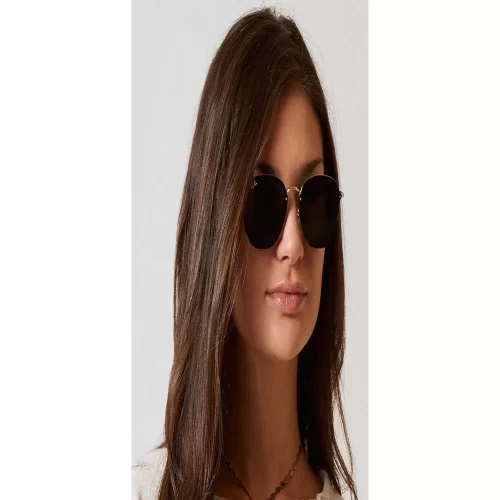 عینک آفتابی RayBan 3579N Blaze Hexagonal Flat Lens Green Classic - Image 8