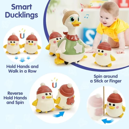 اردک و جوجه موزیکال هولی تویز سنسور دار هولی تویز Huile Toys کد HE9987