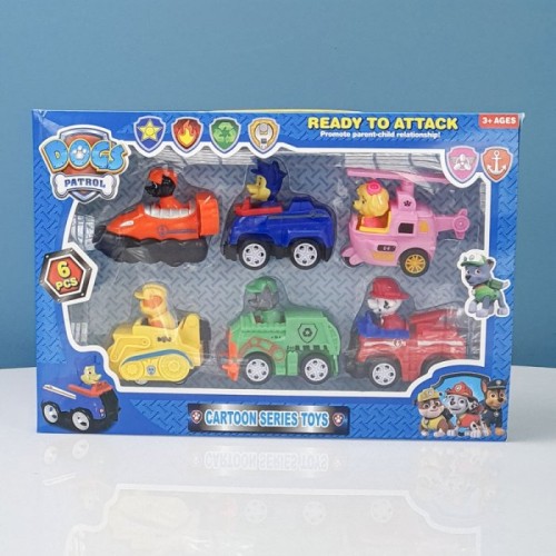 فیگور6 عددی سگهای نگهبان پاوپاترول paw patrol با ماشین مدل P663