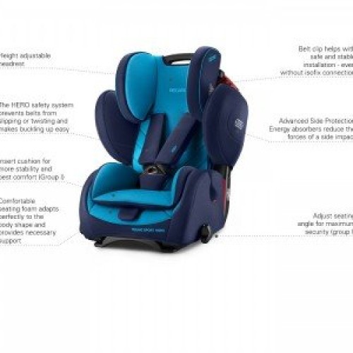 صندلی ماشین recaro مدل young sport hero رنگ Indy Red