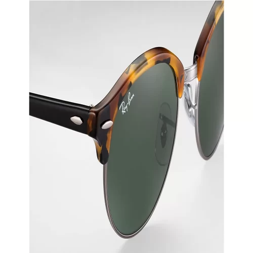عینک آفتابی RayBan 4246 Clubround Tortoise Black Green Classic - Image 4