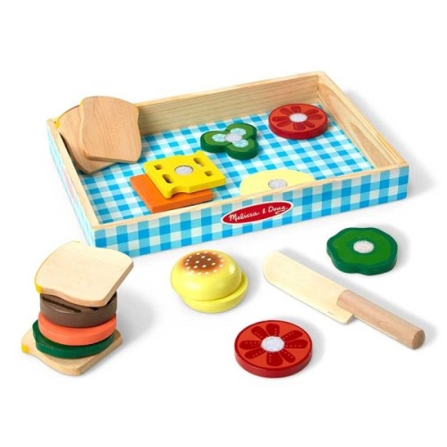 اسباب بازی ست فست فود چوبی 17 تکه MELISSA & DOUG کد 10513