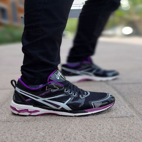 کفش اسپرت اسیکس مردانه مشکی بنفش مدل1112