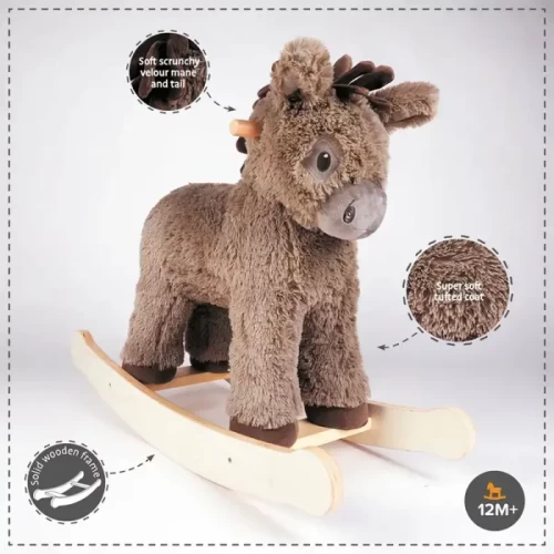 راکر کودک چوبی لیتل برد طرح الاغ نوربرت little bird Norbert کد 3088