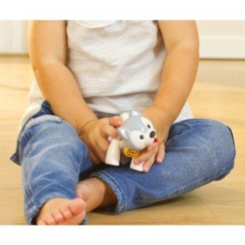 عروسک سگ اسکیمو طوسی نشکن tolo 87419