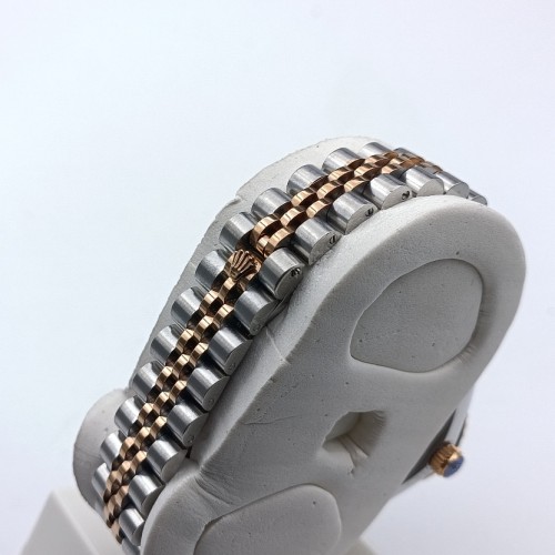 ساعت رولکس دیت جاست دورنگ رزگلد صفحه قهوه ای (کافی) زنانه - Image 3