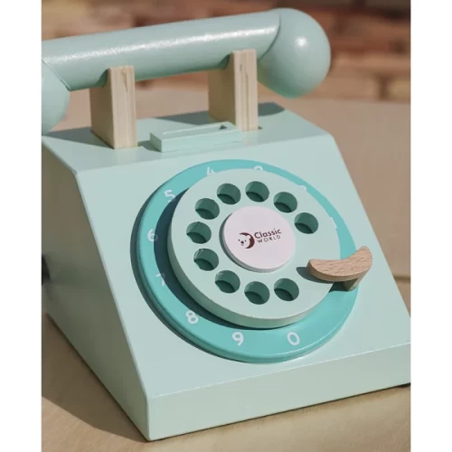 اسباب بازی تلفن چوبی کلاسیک ورلد Classic World Play Telephone کد 50551