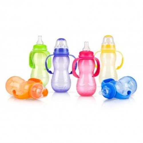 تنوع رنگ طلق 300ml دسته دار ضد چکه nuby 1093