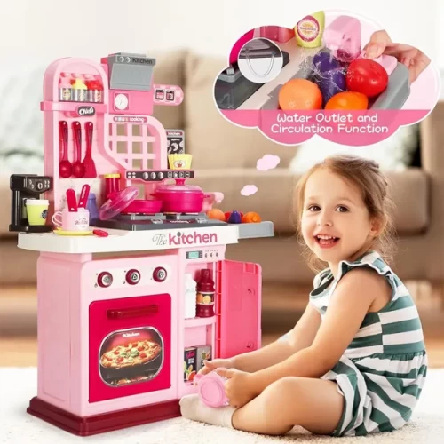 آشپزخانه کودک 53 تکه رنگ صورتی کد 008969