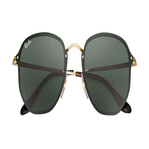 عینک آفتابی RayBan 3579N Blaze Hexagonal Flat Lens Green Classic - Image 4