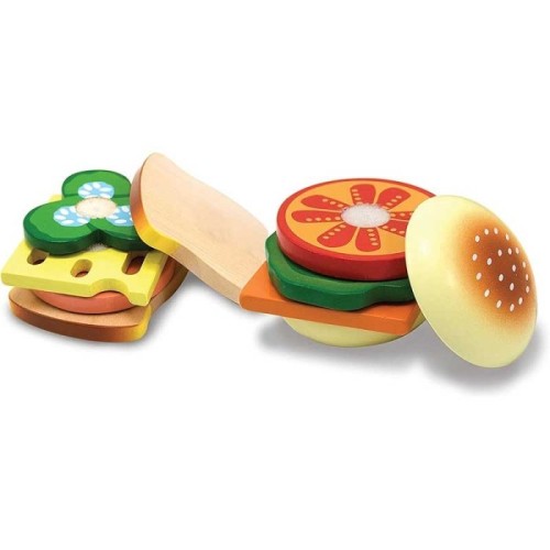 اسباب بازی ست فست فود چوبی 17 تکه MELISSA & DOUG کد 10513