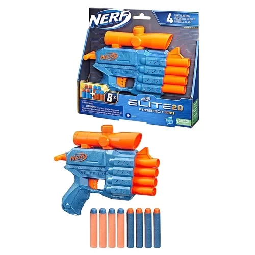 تفنگ اسباب بازی کودک مدل نرف آبی کمرنگ NERF ELITE کد F4190