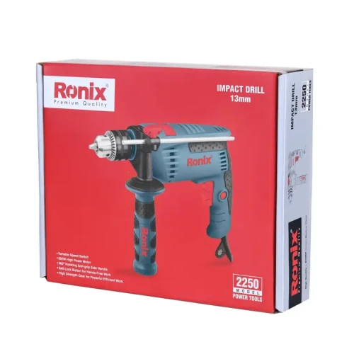 دریل 13 میلی‌متری چکشی سه‌نظام آچاری 850 وات رونیکس مدل 2250 - تصویر 4