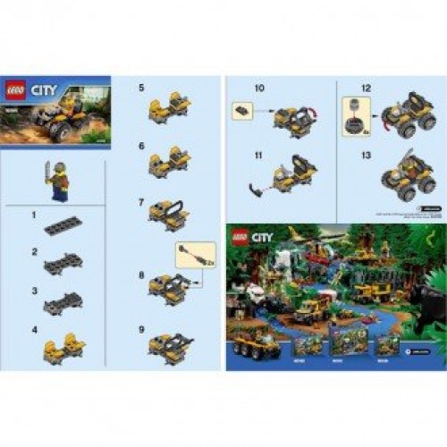 راهنمای ساخت لگو شهر مدل ماشین جنگل lego 30355