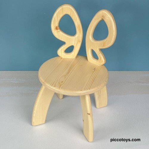 صندلی چوبی کودک طرح پروانه کد P/5558/PA