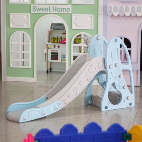 سرسره کودک ملودی آبی با حلقه بسکتبال کد PS5138