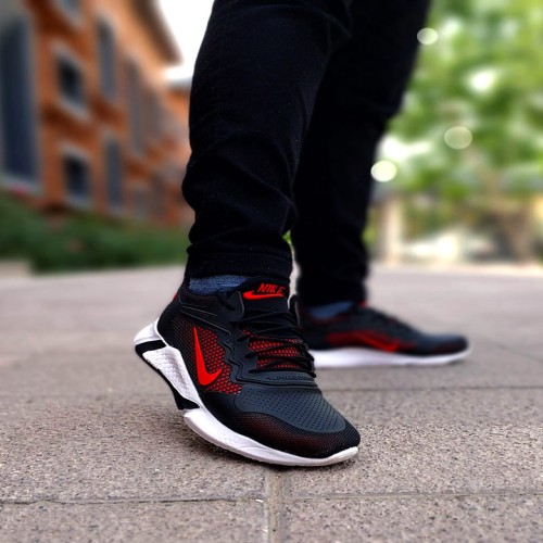کفش اسپرت مردانه نایک مشکی قرمز مدل 1024