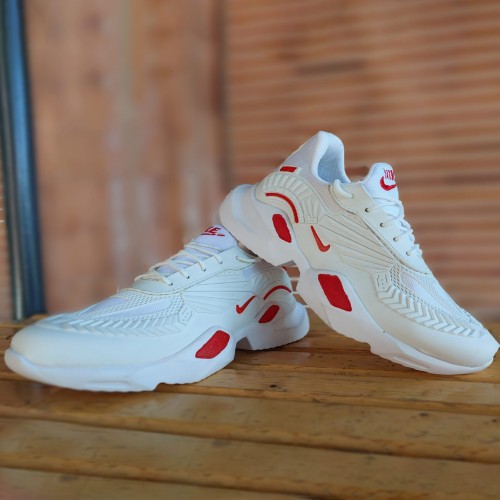 کفش اسپرت مردانه نایک سفید قرمز مدل 1164