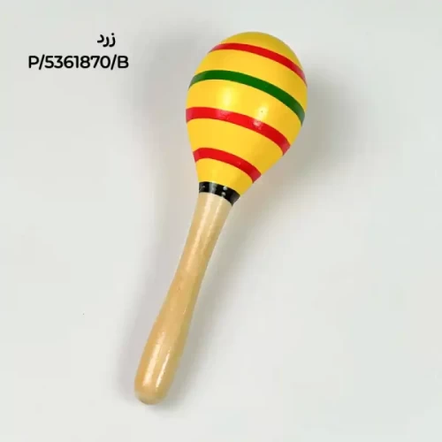اسباب بازی جغجغه چوبی طرح راه راه کد 5361870