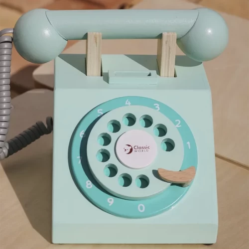 اسباب بازی تلفن چوبی کلاسیک ورلد Classic World Play Telephone کد 50551
