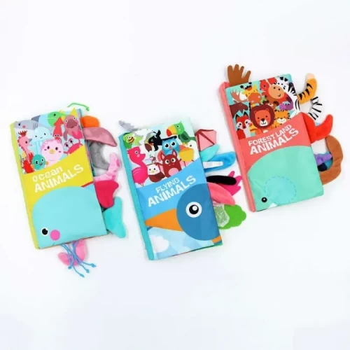 کتاب پارچه ای آموزش دم حیوانات دریایی جغجغه ای کد 6434739