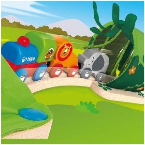 ریل و قطار چوبی کودک Jungle Train Journey Set hape 3800