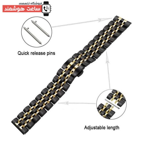 بند رولکس 7 مهره ساعت سامسونگ - Samsung Watch 7 Bead Rolex Strap - Image 10