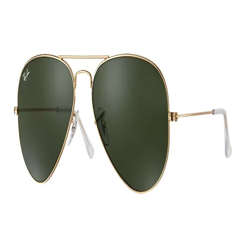 عینک آفتابی RayBan 3026 Aviator Large Gold Metal Green Classic - Image 2