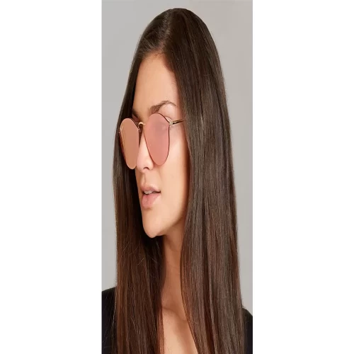 عینک آفتابی RayBan 3574N Blaze Round Gold Pink Mirror - Image 6