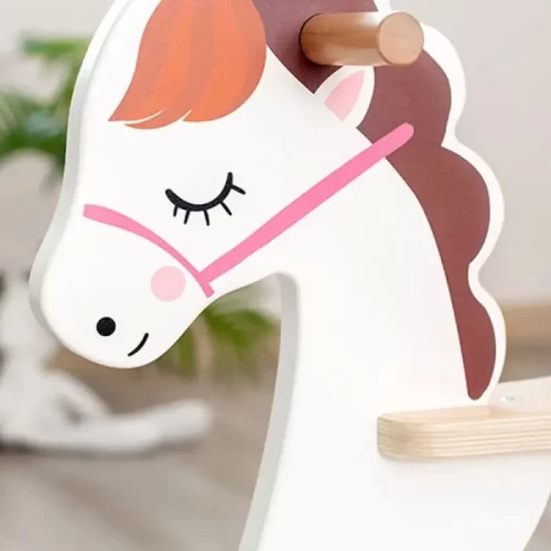راکر اسب چوبی رنگ سفید کد BL21150