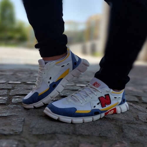 کفش اسپرت مردانه NB سفید آبی مدل 1031