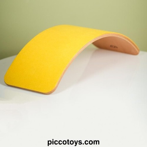 تخته تعادلی چوبی سایز بزرگ با زیره زرد curvy کد P/5555/ZA