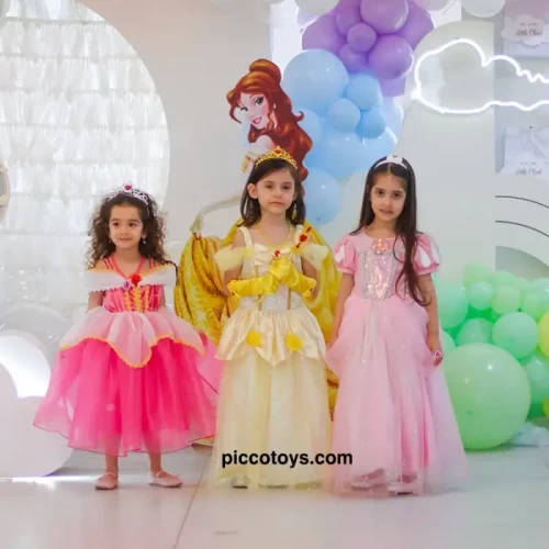 لباس دیو و دلبر پرنسس بلا به همراه اکسسوری کامل کد 121103NEW