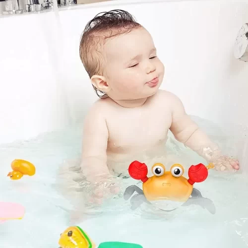 اسباب بازی خرچنگ متحرک نخ کش قرمز نارنجی کد HN16635