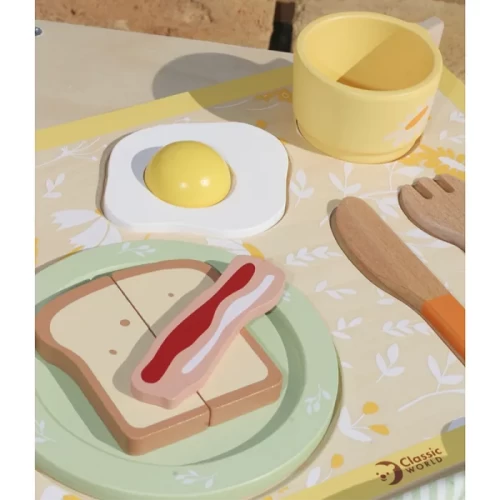 ست صبحانه خوری چوبی کلاسیک ورلد Vintage Breakfast Tray classic world کد 50575