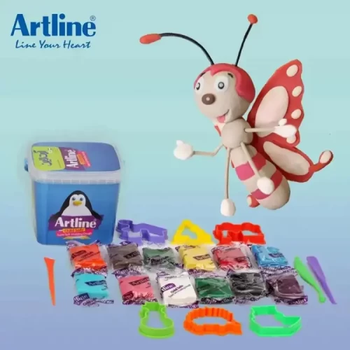 خمیر بازی سطلی 12 عددی آرت لاین ARTLINE کد 800PL12