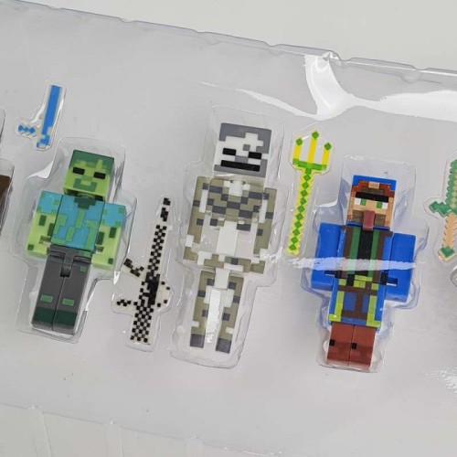 اکشن فیگور 8 عددی ماینکرفت با سلاح MINECRAFT کد P/19745/A