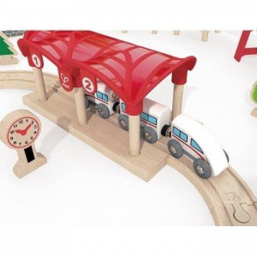 ست راه آهن دو لوپ Double Loop Railway Set hape کد 3712