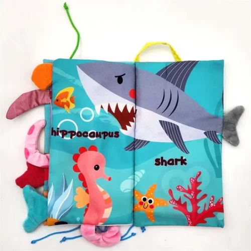 کتاب پارچه ای آموزش دم حیوانات دریایی جغجغه ای کد 6434739