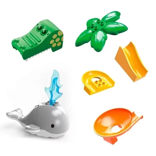 اسباب بازی لگو سرسره توپ طرح حیوانات دریایی 84 تکه فیلو FEELO کد FL1647